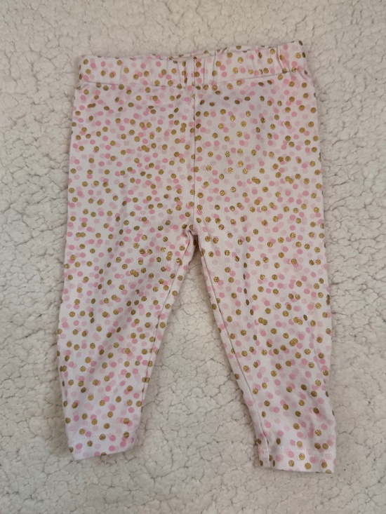 kate spade Other - Baby Girl Pink & Gold Metallic Polka Dot Cotton Leggings 6M